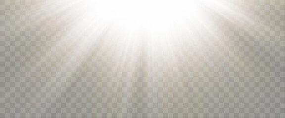 Obraz premium bling glow overlay light lens flare magic sunrise sunshine bright sun summer transparent spring glare white design weather sky energy vibrant starlight abstract star background.