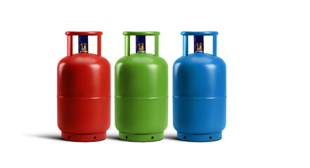RBG Gas cylinders Isolated with white background