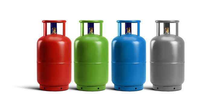 RBG Gas cylinders Isolated with white background