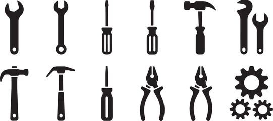 Obraz premium Hand tools and equipment wrenches screwdrivers hammers