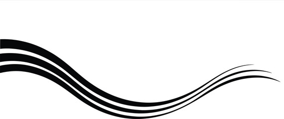 Obraz premium Abstract black and white wave design featuring futuristic curved lines and a motion pattern for a sleek business wallpaper or vector banner backdrop