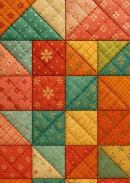 Colorful quilt pattern wallpaper.