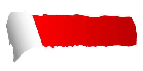 Modern Abstract Red Brush Stroke Banner with Artistic Grunge Texture and Vibrant Crimson Paint Splatter on a Clean White Background for Creative Graphic Design Projects