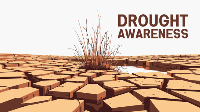 Drought Awareness Graphic Design vector illustration