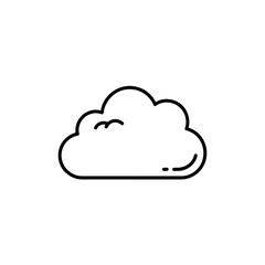 Fototapeta premium Simple Cloud Outline Icon vector illustration