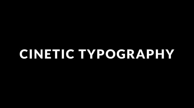 Animated text CINETIC TYPOGRAPHY. Animated text, motion design, moving letters, typography animation concept, cinetic typography