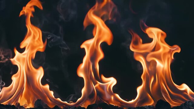 Burning Flame Close-up Material