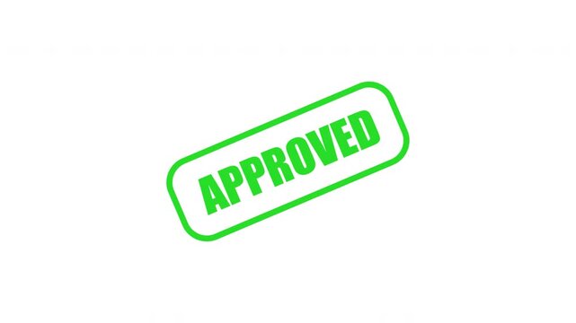 Green Approved Stamp Graphic With Rounded Border Conveying Approval, Verified Status, Success And Acceptance