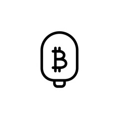 Bitcoin Lightbulb Icon vector illustration
