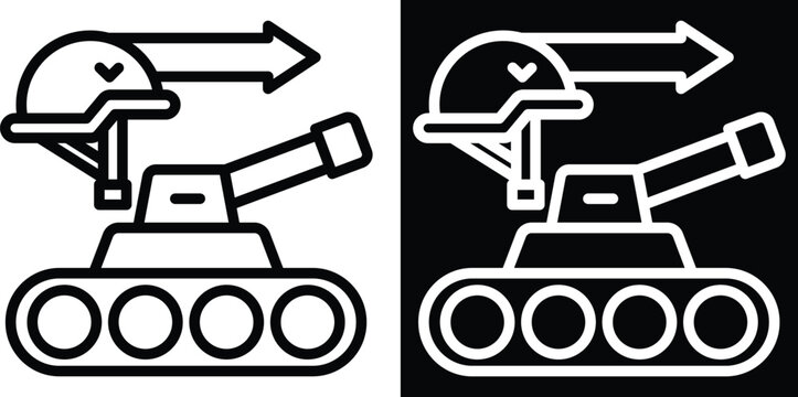 mobilization Two-tone version in black and white background