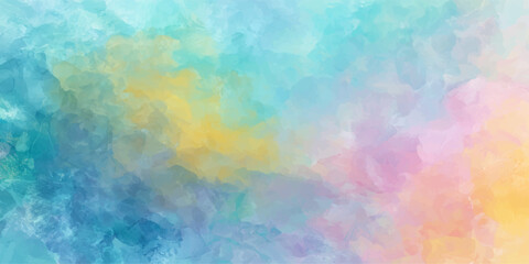 Abstract dreamy image with a spectrum of vibrant watercolor strokes creating a unique and artistic. The blend of pastel hues evokes a sense of tranquility and creativity.  © Graph Rover