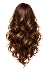 Naklejka premium Lustrous wavy brown hair