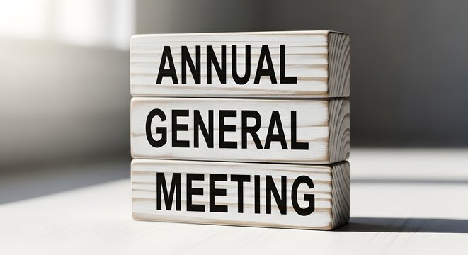 Annual General Meeting Concept - Wooden Blocks