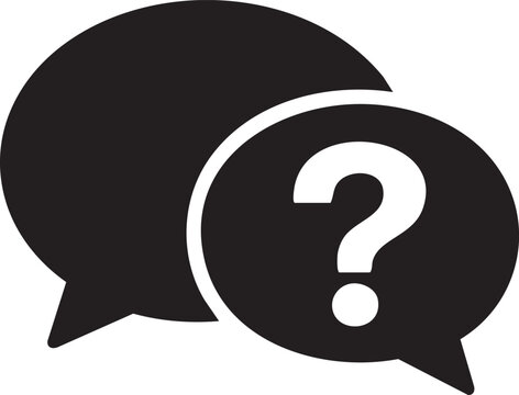 3D blue question mark icon with speech bubble illustration for FAQ help support and information concept