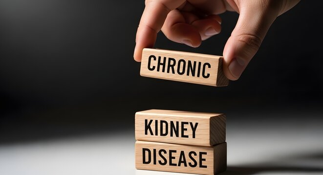 Chronic Kidney Disease Concept: Wooden Blocks with Text