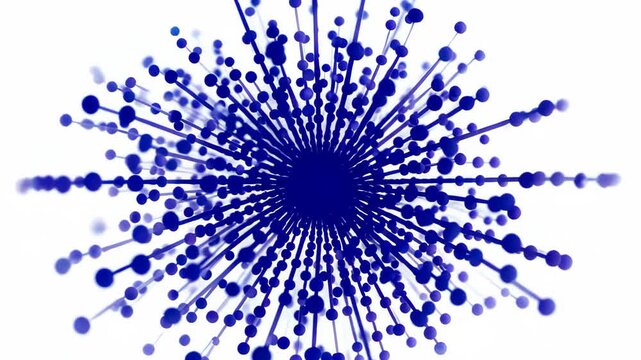 Blue particle diffusion special effect