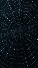 Fototapeta premium Intricate web with dewdrops.