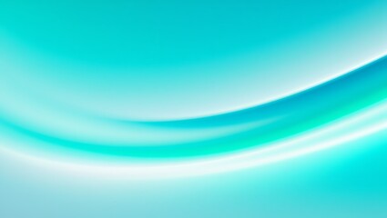 Abstract turquoise gradient background with curved lines and soft transitions