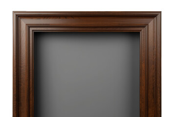 Fototapeta premium Ornate wood frame mantel header and architectural molding with copy space, classic elegant home interior detail