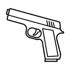 Fototapeta premium Vector of a handgun
