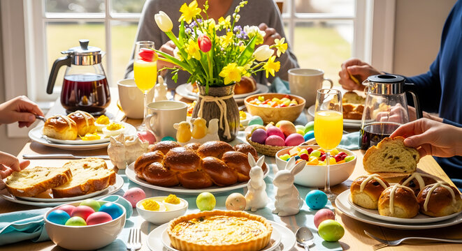 Family Easter Sunday Brunch Celebration