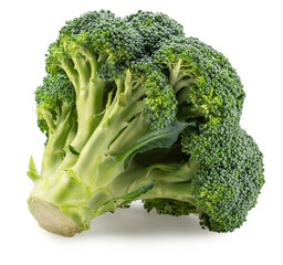 Raw broccoli cabbage isolated on white background. File contains clipping path.