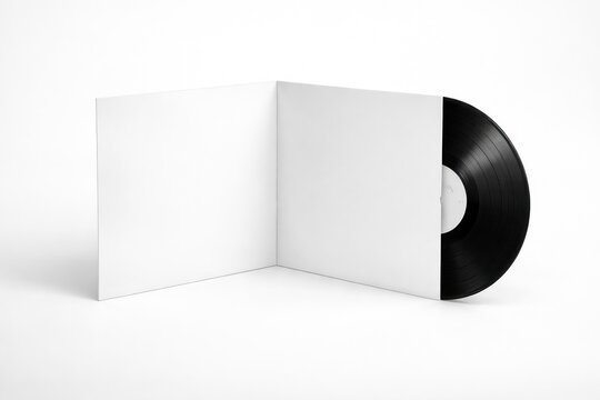 Minimalist vinyl record cover design.