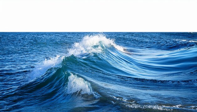 sea waves isolated on transparent white background