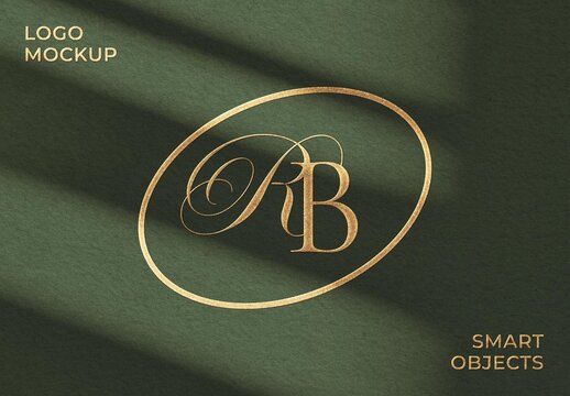 Foil Stamp Text Mockup