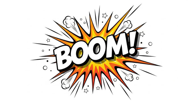 Comic Book Explosion Boom Effect.