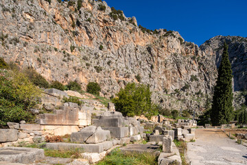 Archaeological site of Delphi, sanctuary of Apollo and major oracle center of ancient Greece -November 14, 2025