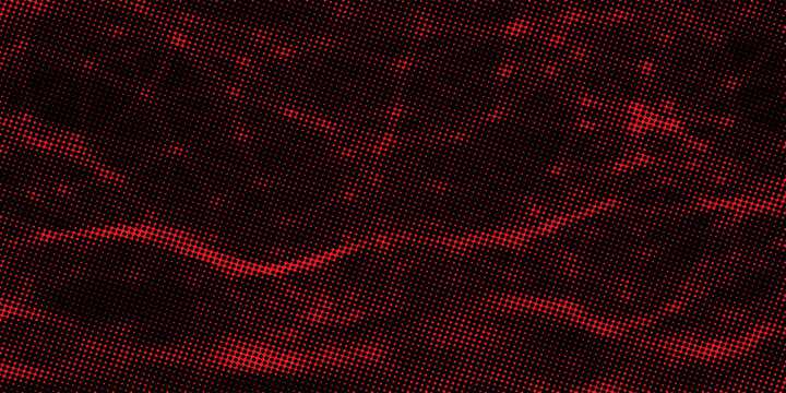 Abstract Grunge Halftone Dotted Background with Distressed Monochrome Texture. Black and Red Halftone Background