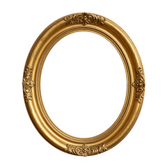 Obraz premium Elegant oval frame with intricate gold detailing adds a touch of vintage charm