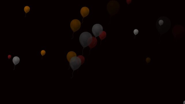 ballons and confetti animation on the alpha channel background