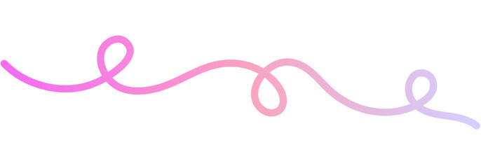 Obraz premium Minimalist Pastel Gradient Scribble Line Art - Abstract Hand Drawn Swirl and Loopy Doodle Border Element for Modern Graphic Design and Decorative Accents