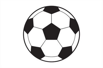 Fototapeta premium Classic soccer ball football icon for sports leagues tournaments match promotions team branding athletic equipment graphics and sporting event design