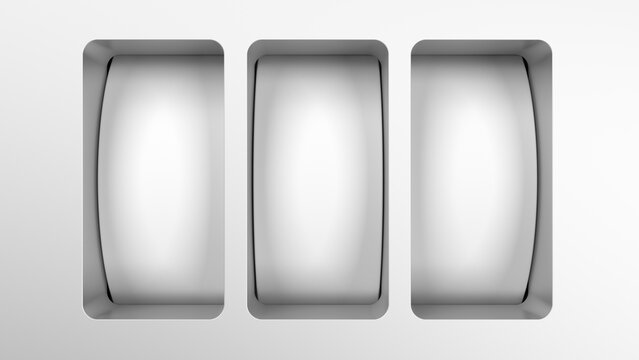 Slot machine. Blank. Empty. 3d illustration.