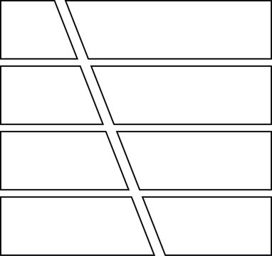 Photo of comic book layout panel frames