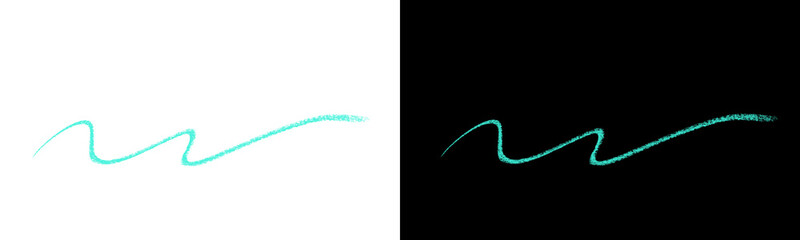 Teal Wavy Comet Fireworks Trail Night Sky Dark Background © Zain