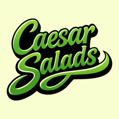 Caesar salad logo vector design