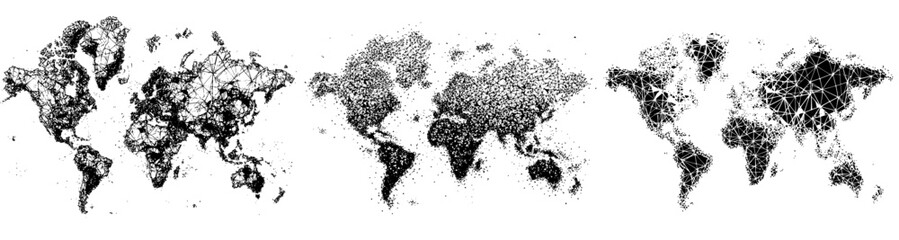 Obraz premium Global Connectivity: A Network of Interconnected Worlds