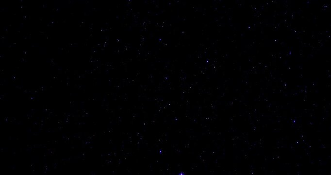 Space and stars, imitation. Twinkling of pointed stars. Smooth rotation. 