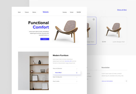 Minimalist User Interface Website Layout