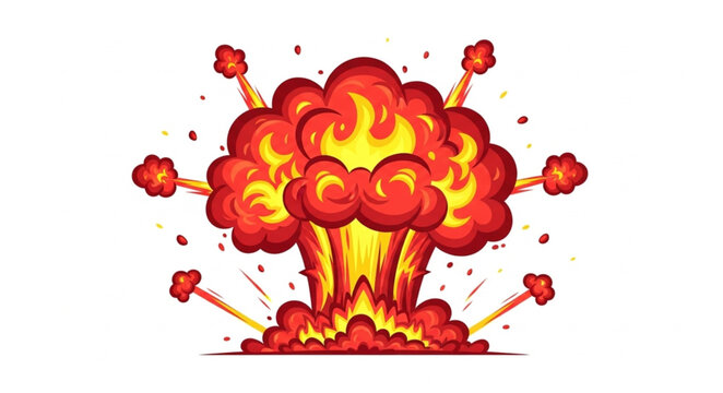 Explosion blast fire bomb.