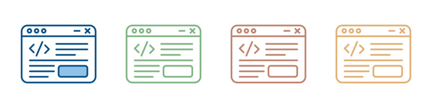 Coding Icon Set Multiple Style Collection