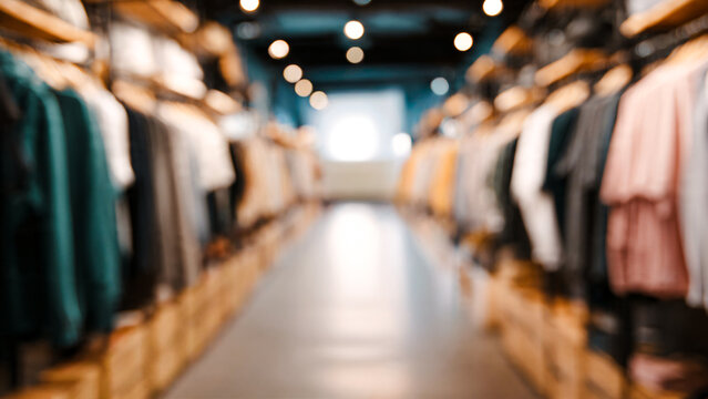 Arri&egrave;re-plan flou de magasin de v&ecirc;tements