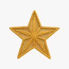 Fototapeta premium Intricate golden lace star design.