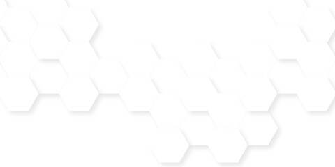 Fototapeta premium White paper texture abstract grid tile seamless hexagon wall creative metal business wallpaper texture background.