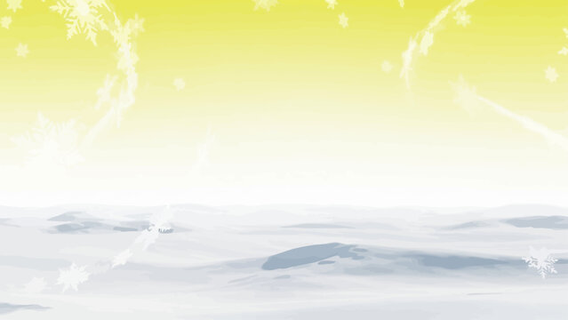 Soft Focus White Clouds in Yellow Sky.