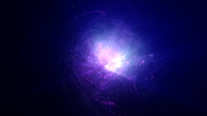 A vivid purple sphere of light radiates from the center, creating a captivating abstract design. Ideal for creative, spiritual, or energy-focused visuals, video in high quality 4k, motion design © Bolbik